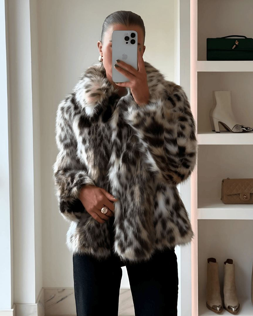 Burgini - Leopard Faux Faur Coat