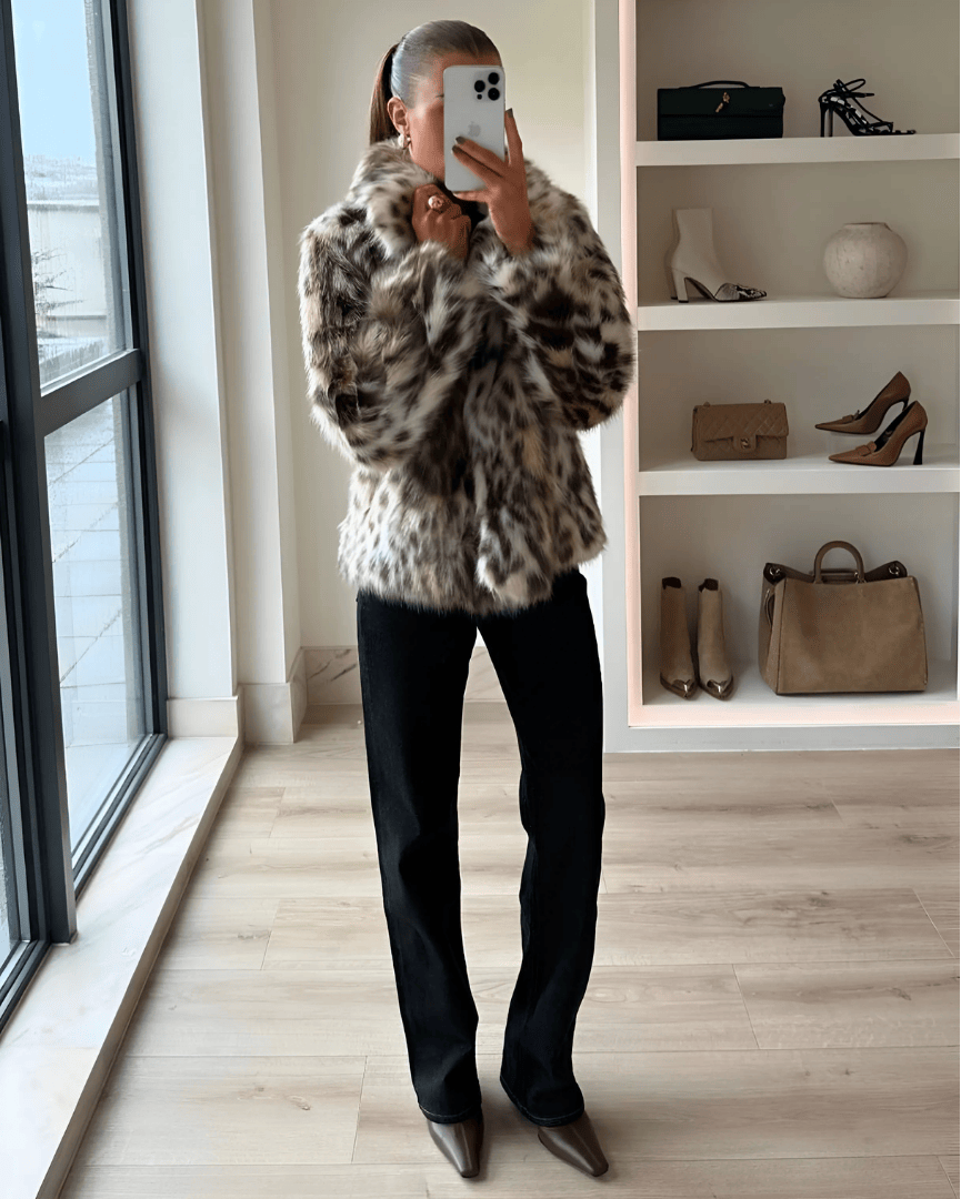 Burgini - Leopard Faux Faur Coat