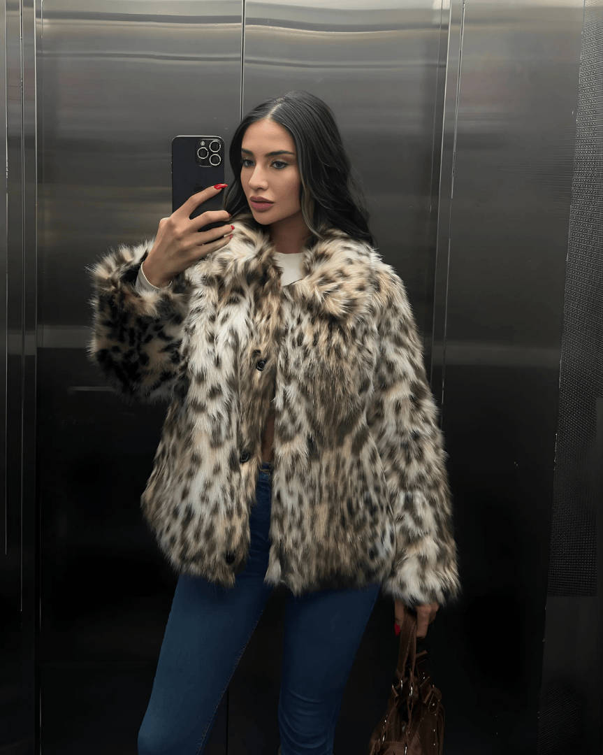 Burgini - Leopard Faux Faur Coat