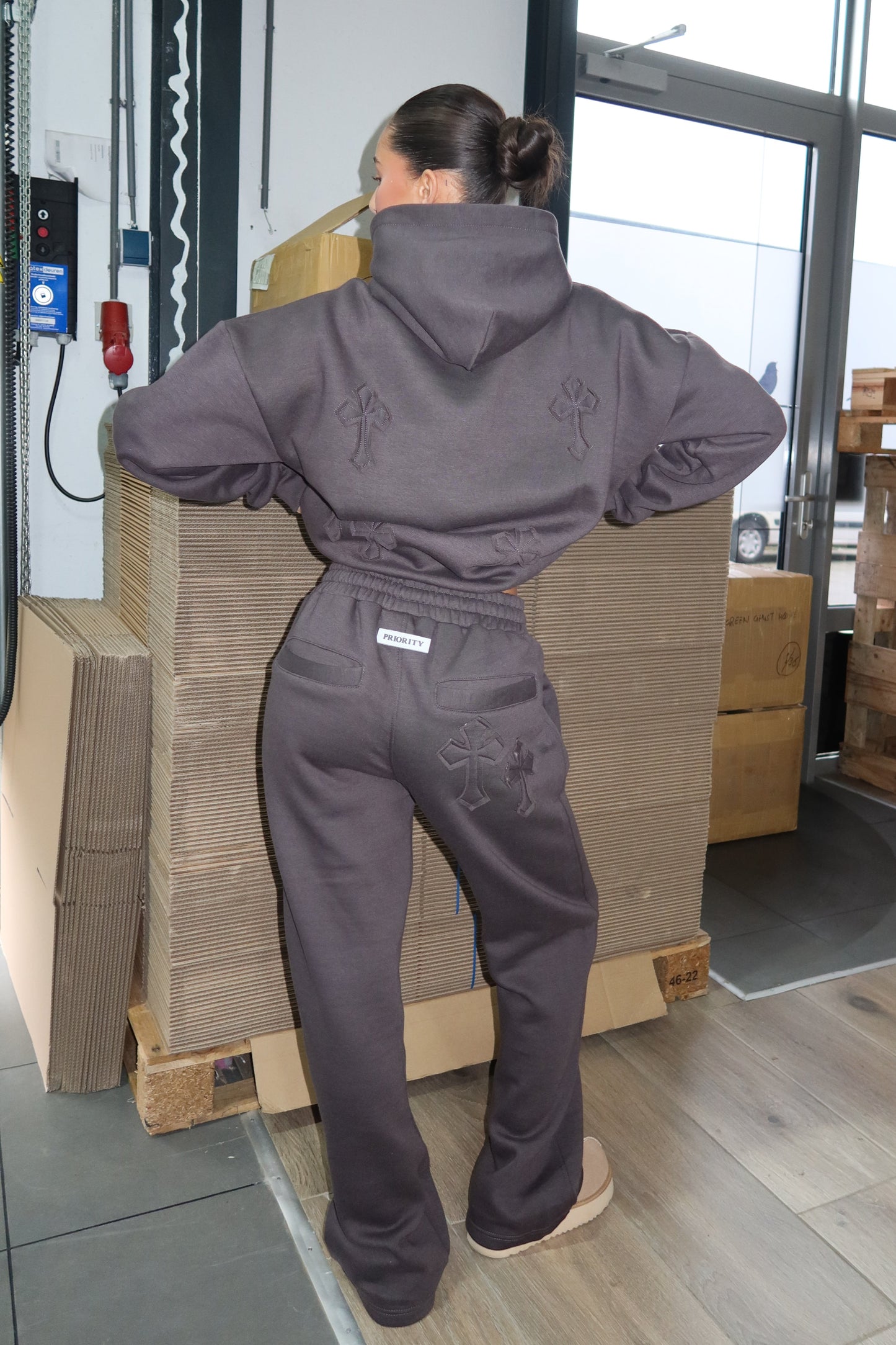 LIMITED EDITION CROSS PATCH TRACKSUIT CHARCOAL