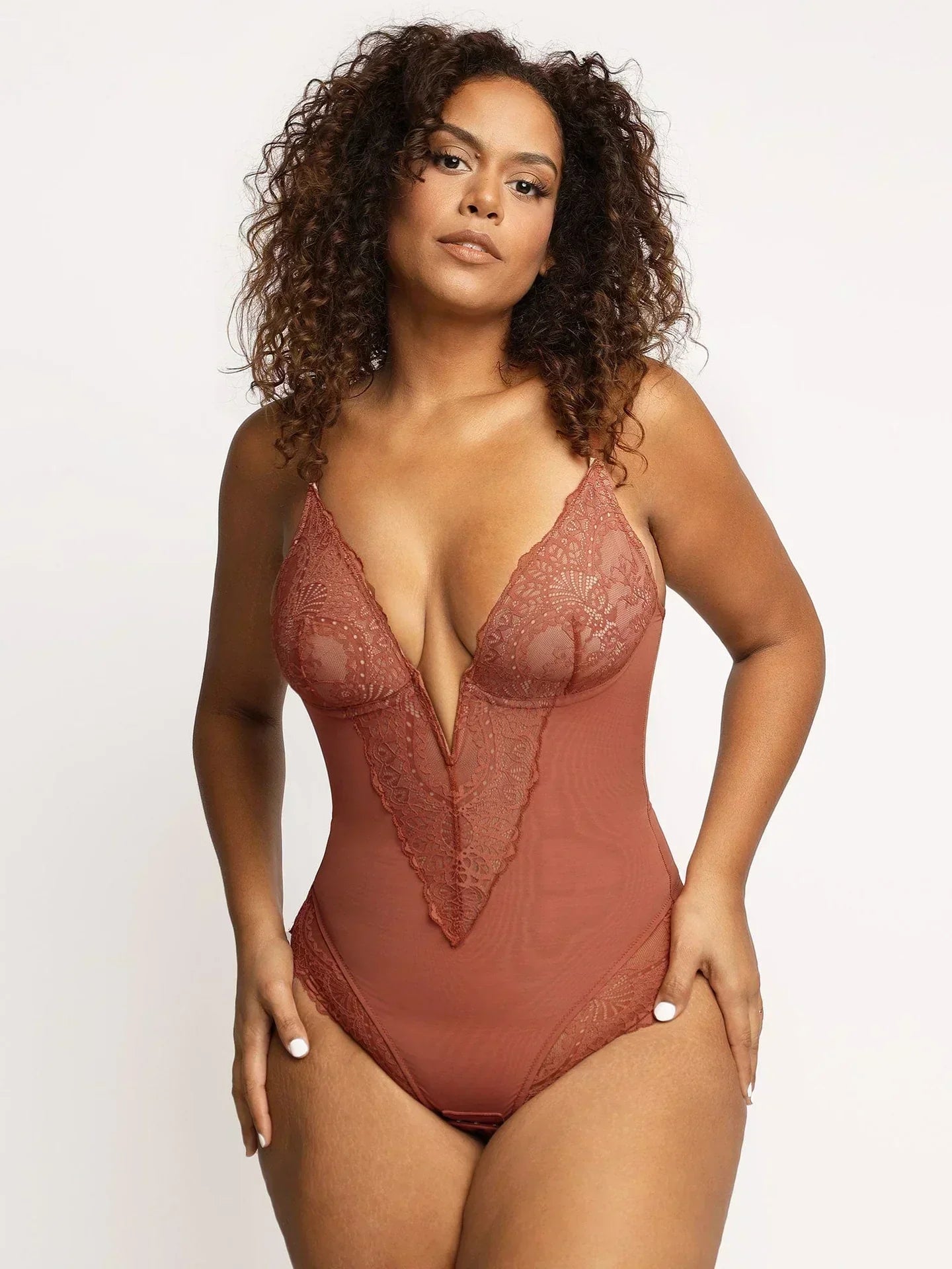 LALUNA® |  BODYSUIT MET DIEPE V-HALS