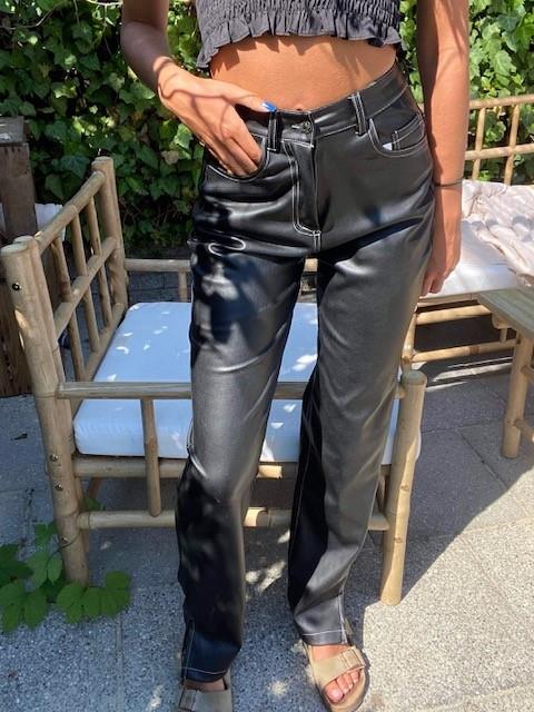 Ginny pants leather look - black