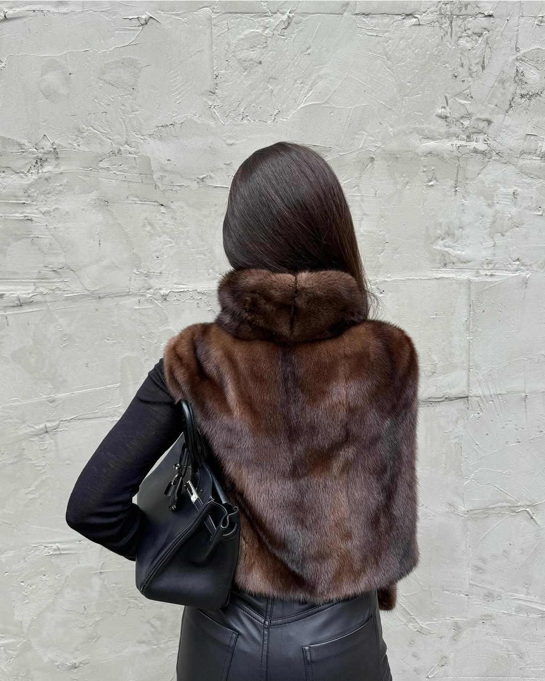 Faux Fur Turtleneck Väst